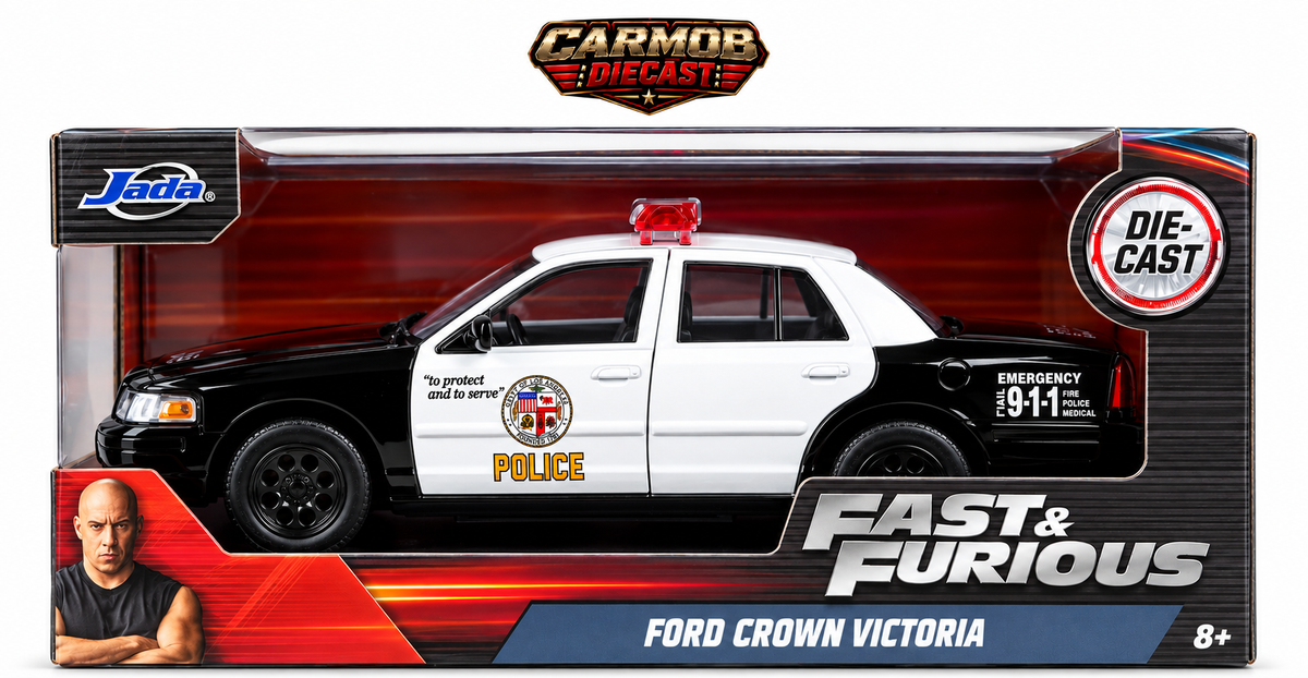 Jada Toys Fast & Furious Ford Crown Victoria Police Car 1:32 diecast in box