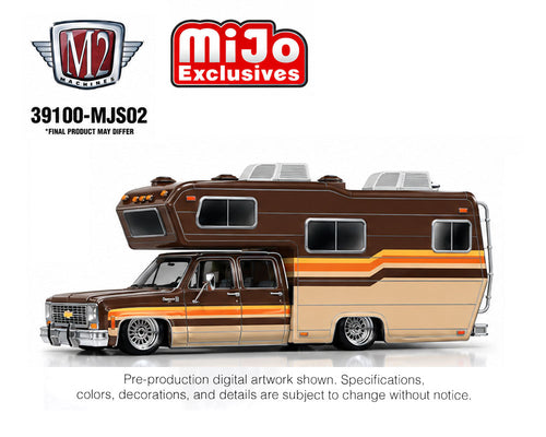 M2 Machines 1974 Chevrolet Cheyenne Super 30 Custom Camper – MiJo Exclusives – product render