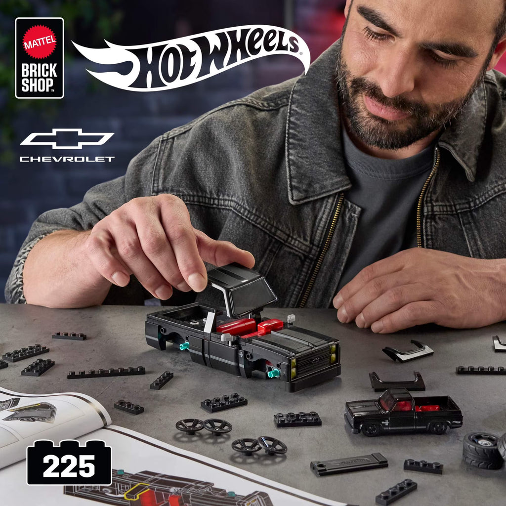 Mattel Brick Shop Hot Wheels '83 Chevy Silverado 225pc Building Set