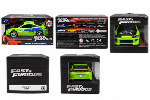 2025 Jada Fast & Furious Brian's Mitsubishi Eclipse 1:32 - large box view