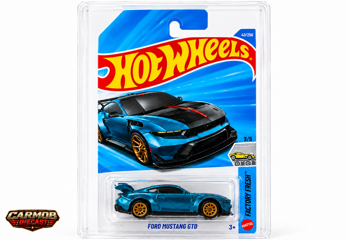 Hot Wheels Factory Fresh 2024 Ford Mustang GTD Blue Diecast 1:64 Unopened
