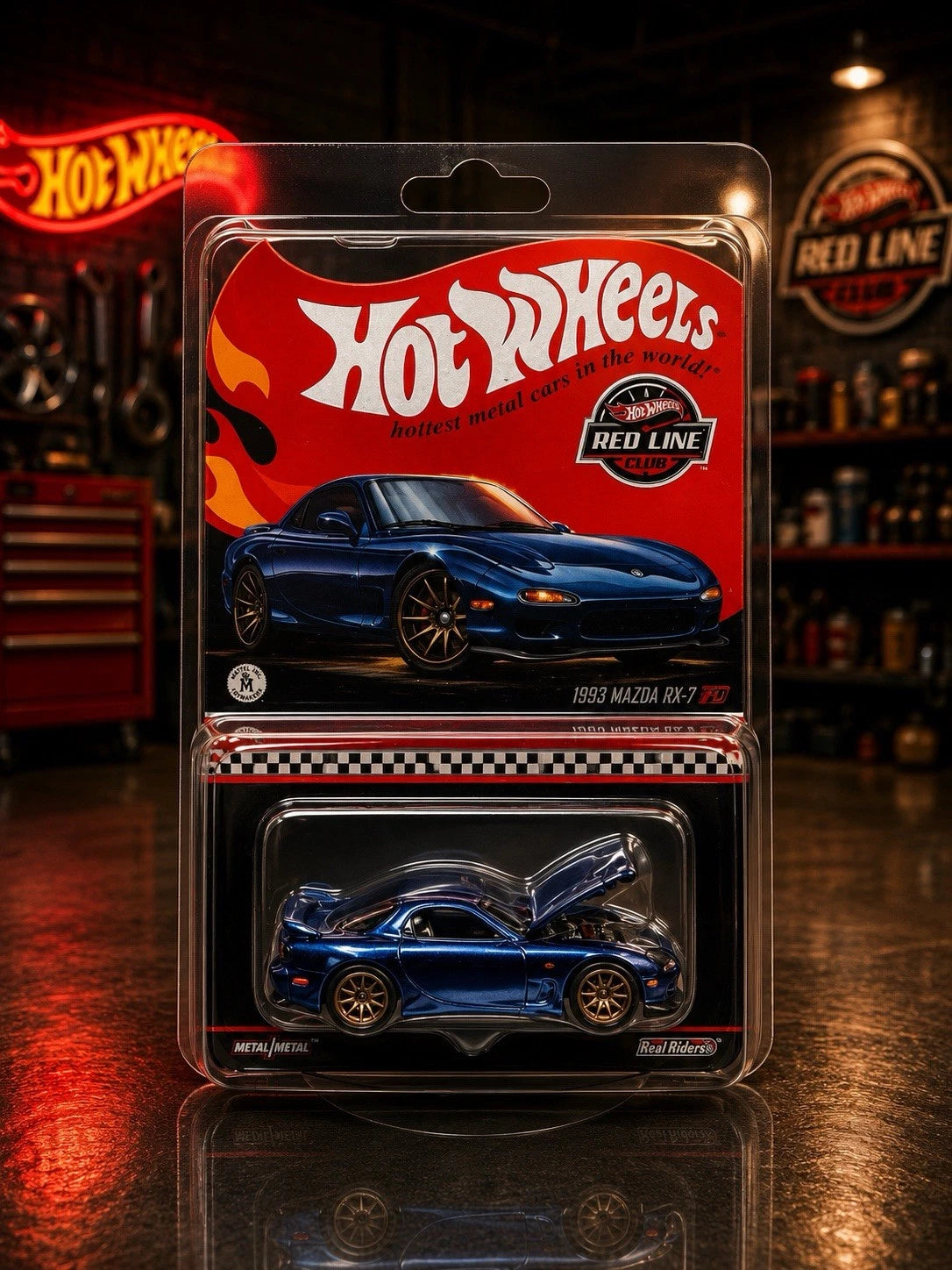 Hot Wheels RLC Exclusive 1993 Mazda RX-7 R1 Steel Blue Spectraflame 1:64 Die-Cast